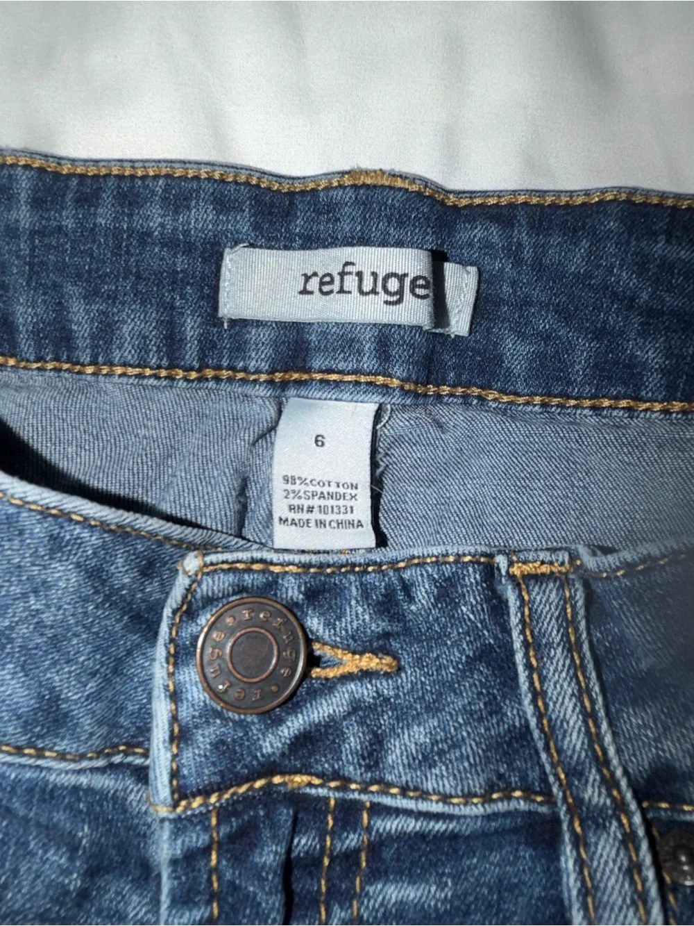 refuge Light Blue Skinny Jeans with Faded Whisker Detailing
